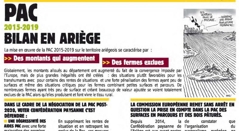 Syndicat agricole d'ariège, pour une agriculture paysanne moderne